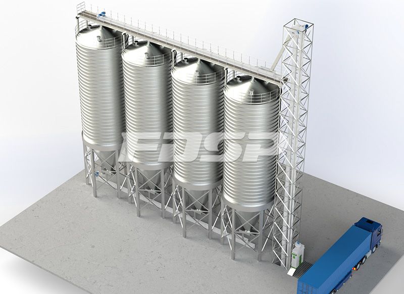 Proyecto de silo de acero de harina de soja 4-200T