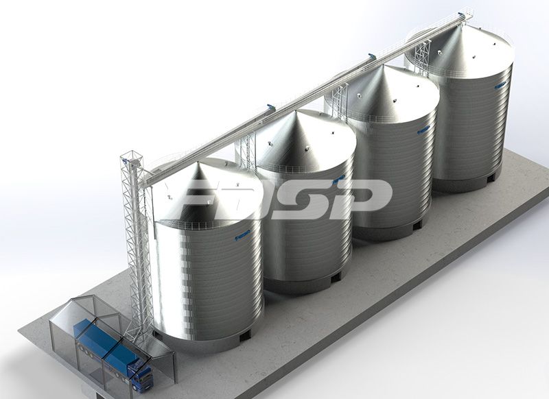 Industria de materiales de construcción Proyecto de silo de acero para cemento 4-3000T