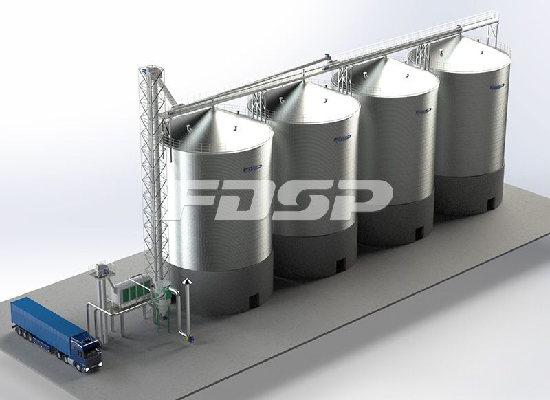 Proyecto de silo de acero de soja 4-2000T de la industria petrolera