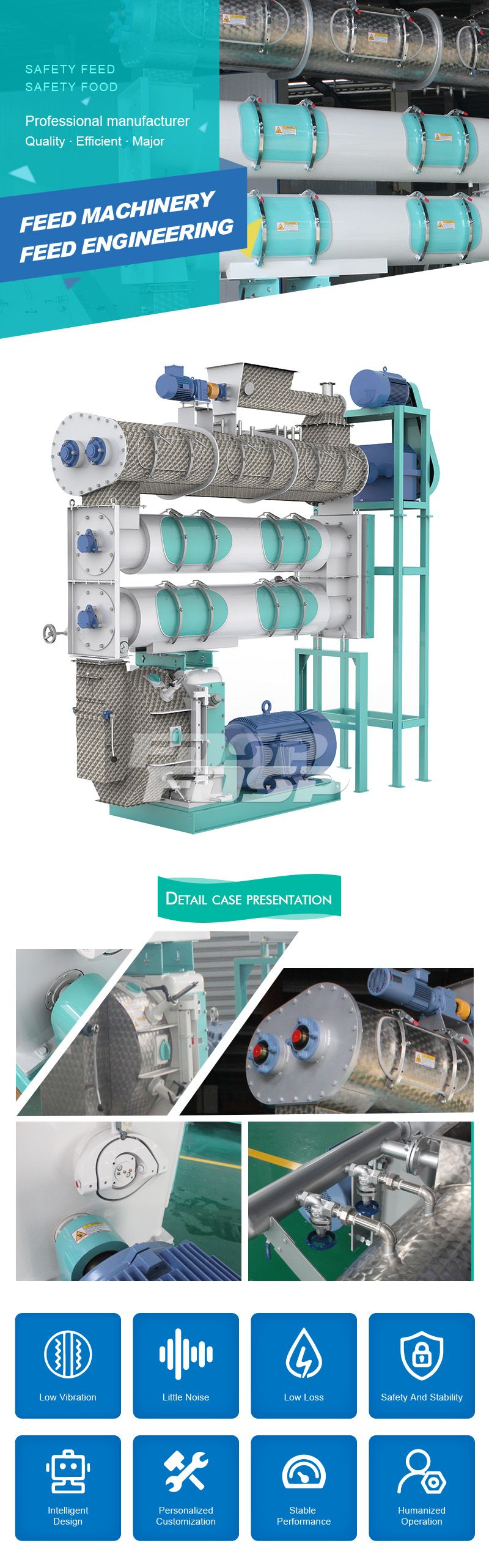 Maquinaria de alimentación serie SZLH508b3 máquina de pellets de acuicultura de alta gama