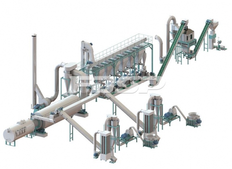 5-7 toneladas de línea de producción de granulación de paja de biomasa por hora