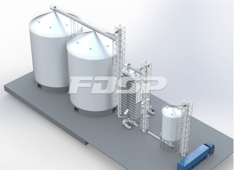 Proyecto de silo de acero de soja para la industria del grano 2-4000T