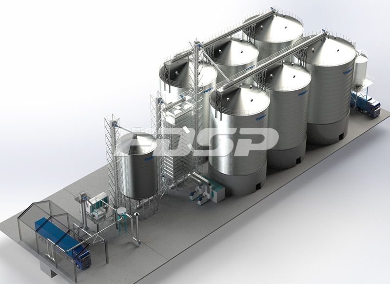 Industria petrolera 4-1500T y 2-2000T proyecto de silo de acero para plantas petroleras
