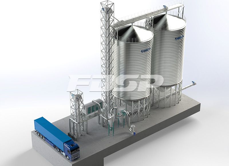 Proyecto de silo de acero de trigo 2-100