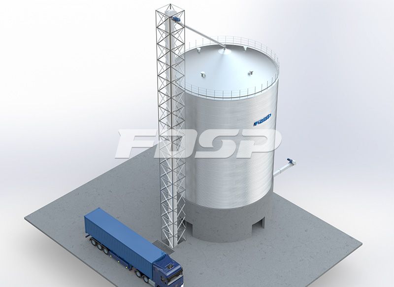 Proyecto de silo de acero de sorgo 1-1500T para la industria cervecera