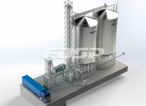 Proyecto de silo de acero de trigo 2-1000T de la industria cervecera